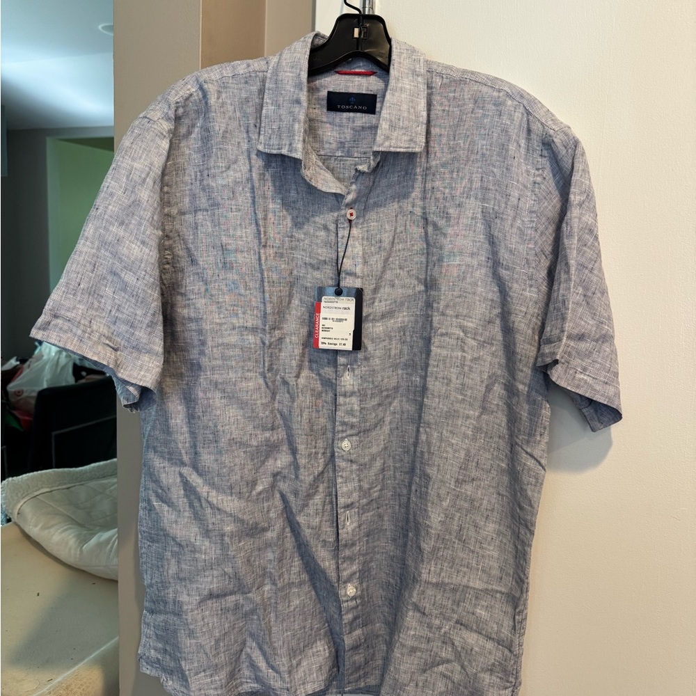 Nordstrom Blue Casual Button Down Shirt